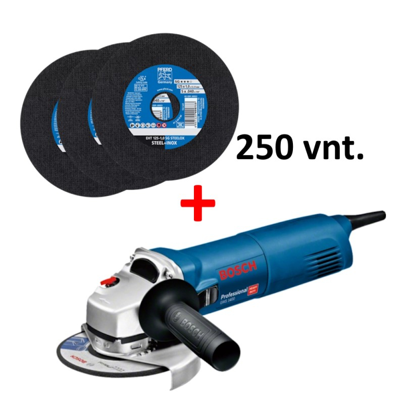 Pferd Pjovimo diskai PFERD EHT 125x1,0mm SG Steelox, 250vnt. su priedu