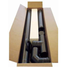 Granulu kamīnu dūmvadu kompl. 80mm INOX