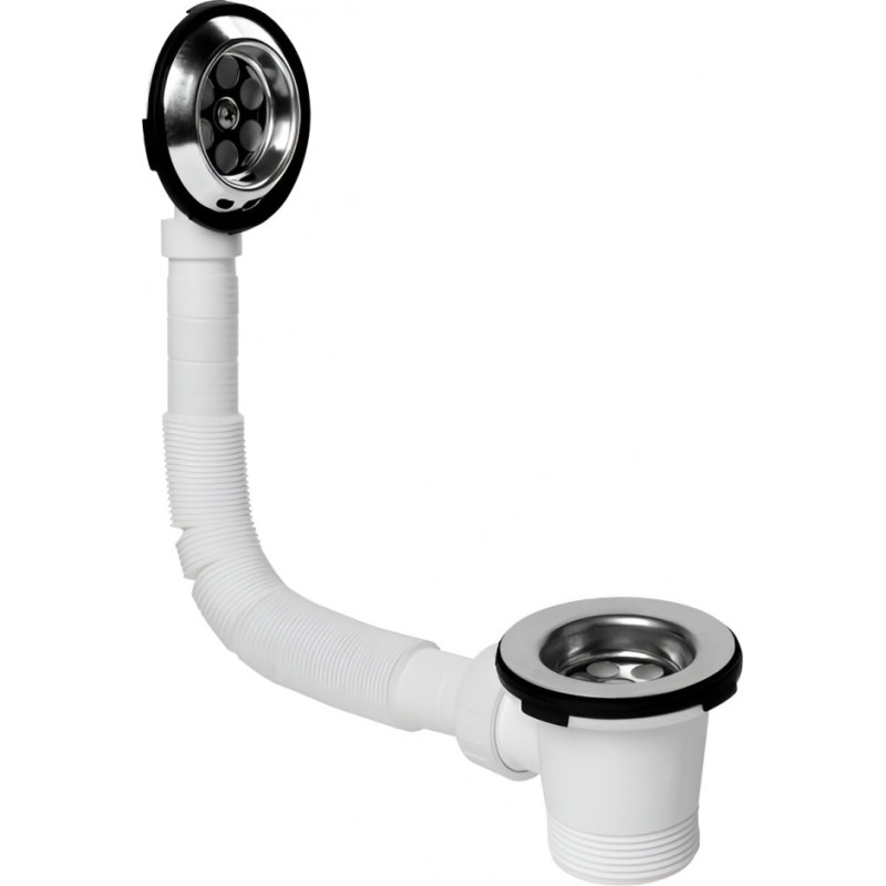 Plastbrno Izlpūde/pārplūde vannas sifonam 1 1/2