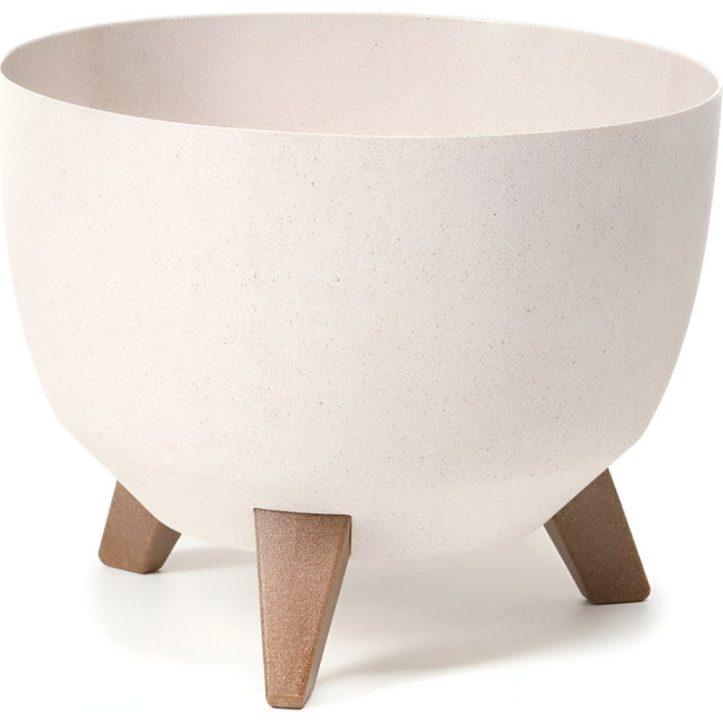 Lamela Puķu pods Roma Eco Wood 29cm, balts