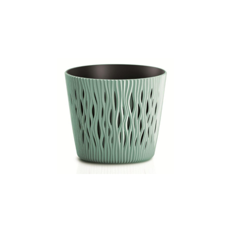Prosperplast Puķu pods Sandy Round 14x16cm, zaļš