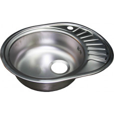 Besk Virtuves izlietne Decor 45x57cm, iegr., kreisā, ar sifonu