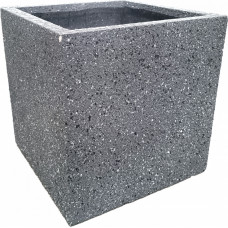 Besk Puķu pods stiklšķiedras 30x30x30cm, tumši pelēks