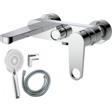 AB Jaucējkrāns vannas AB CHLOE, ar dušas komplektu, hromēts