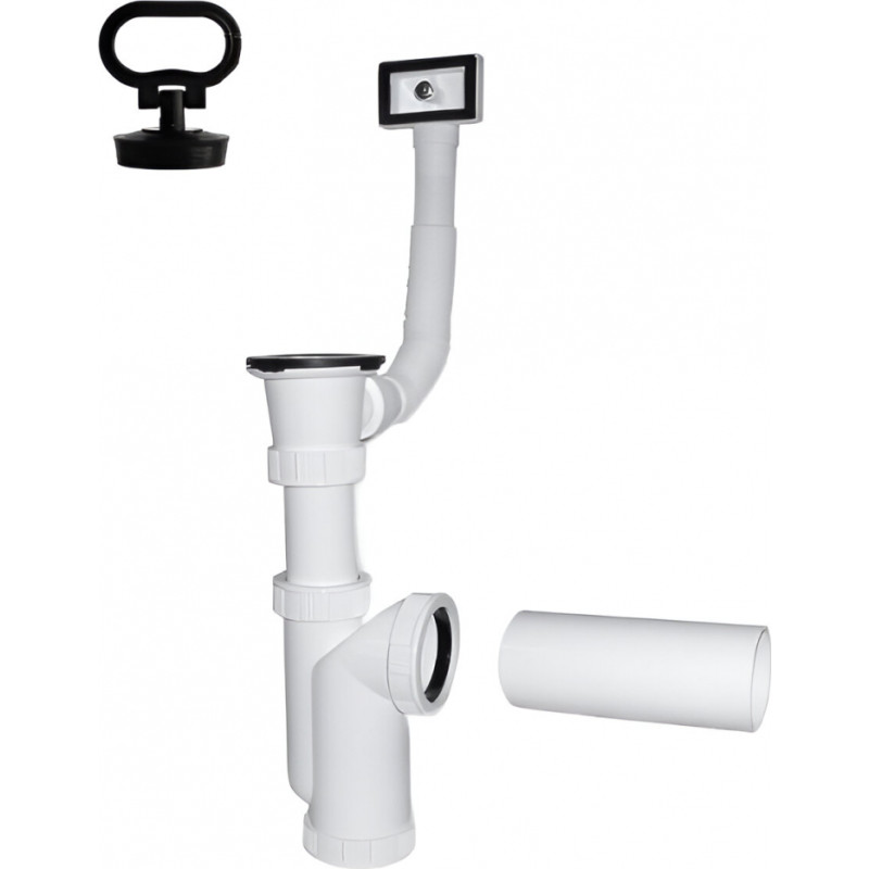 Plastbrno Sifons virtuves izlietnei 1 1/2X50mm ar izplūdi, pārplūdi