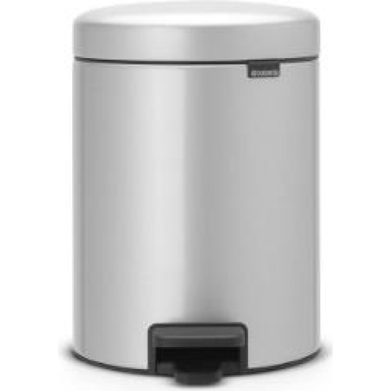 Brabantia atkritumu tvertne ar pedāli NewIcon, 5l, metallic grey