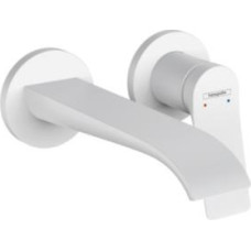Hansgrohe izlietnes maisītāja Vivenis virsapmetuma daļa, 2 MC, iztece 195 mm, no sienas, matēta balta