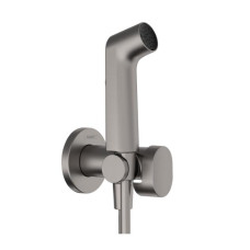 Hansgrohe rokas dušas komplekta Bidette 1jet S EcoSmart virsapmetuma daļa, brushed black chrome