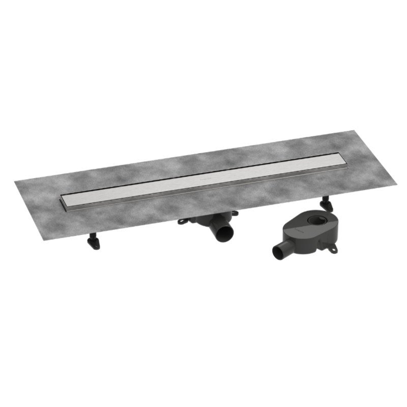 Hansgrohe dušas kanāls RainDrain Go, 800 mm, flīzējams, brushed stainless steel