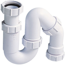 Wirquin izlietnes sifons, 1½, x 40 mm, plastmasa, balts