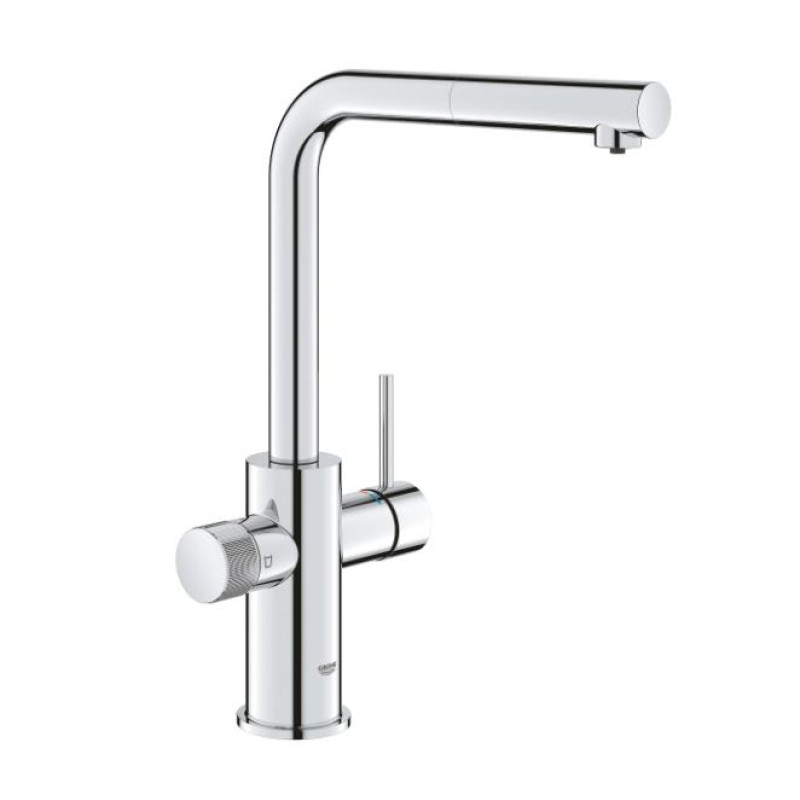 Grohe virtuves izlietnes maisītājs ar izvelkamo dušu Grohe Blue Pure Minta (bez filtra!), hroms