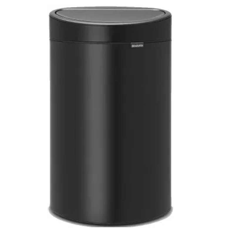 Brabantia atkritumu tvertne Touch Bin, 40l, matt black