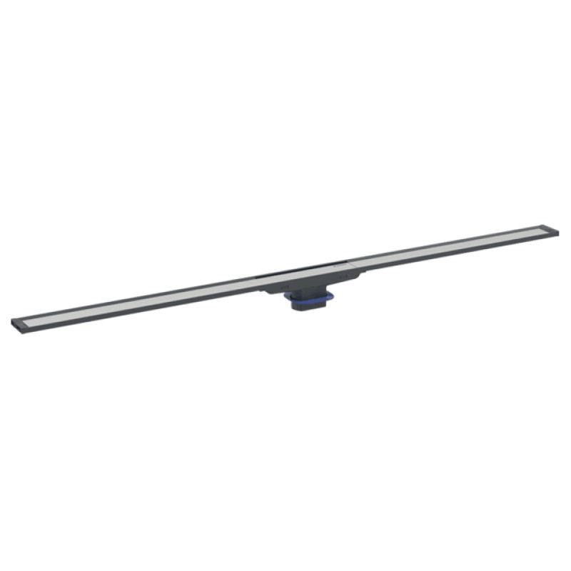 Geberit dušas kanāls CleanLine20, 43x300-900 mm, melns/ nerūsējošais tērauds