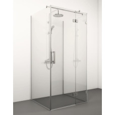 Stikla Serviss dušas stūris Denise, 900x900 mm, h=2000, hroms/caurspīdīgs stikls