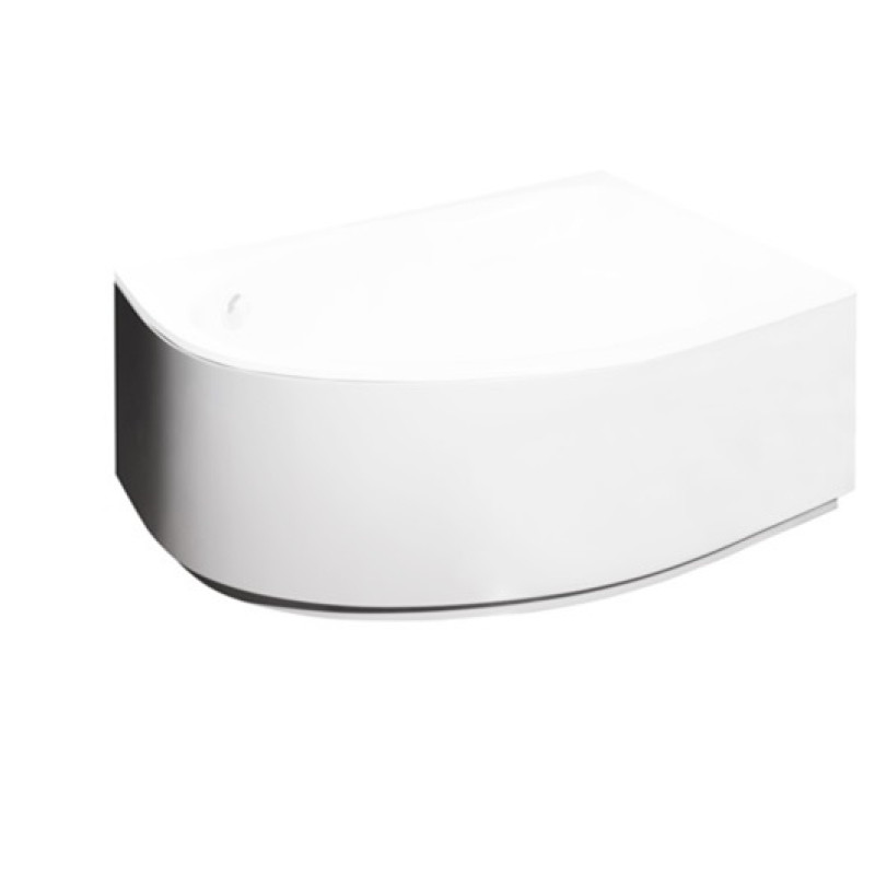PAA priekšējais panelis vannai Tre, lielais, kreisā puse, balts