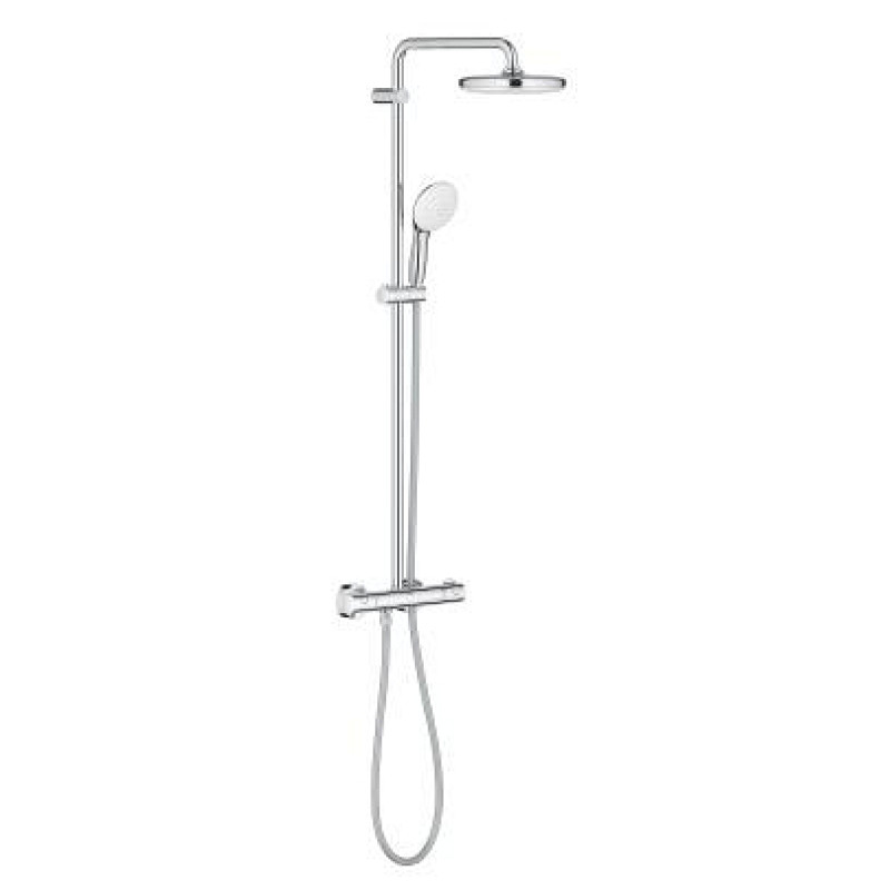 Grohe dušas sistēma ar termostatu Tempesta 210, rokas duša Tempesta 110, 9.5l/min, hroms