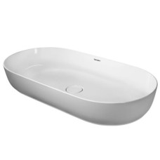 Duravit izlietne Luv, 800x400 mm, uz virsmas, bez maisītāja cauruma, slīpēta apakša, balta DuraCeram