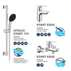 Grohe maisītāju komplekts vannasistabai StartEdge (24196+24198+27942) , hroms