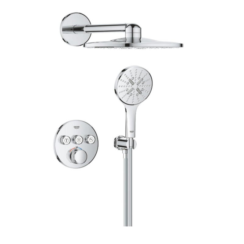 Grohe dušas sistēma ar termostatu Grohtherm Smartcontrol/Rainshower SmartActive 310, hroms (bez SmartBox)