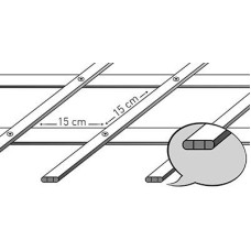TREPLAS Dekoratīvs paplašināms plastmasas režģis, zaļš 1,00 x 3 m / gab