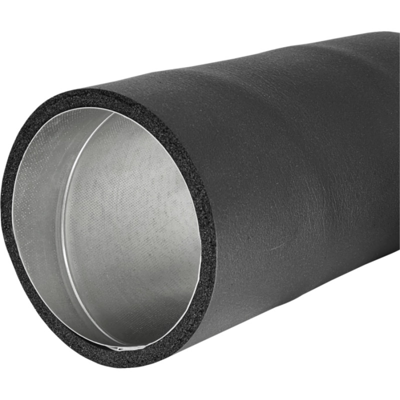 Europlast izolēts vītais gaisa vads metāla, Ø100mm-1m, izolācija 19mm
