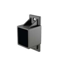 Horizontālā profila PVC turētājs 20x40 mm, melns / gab
