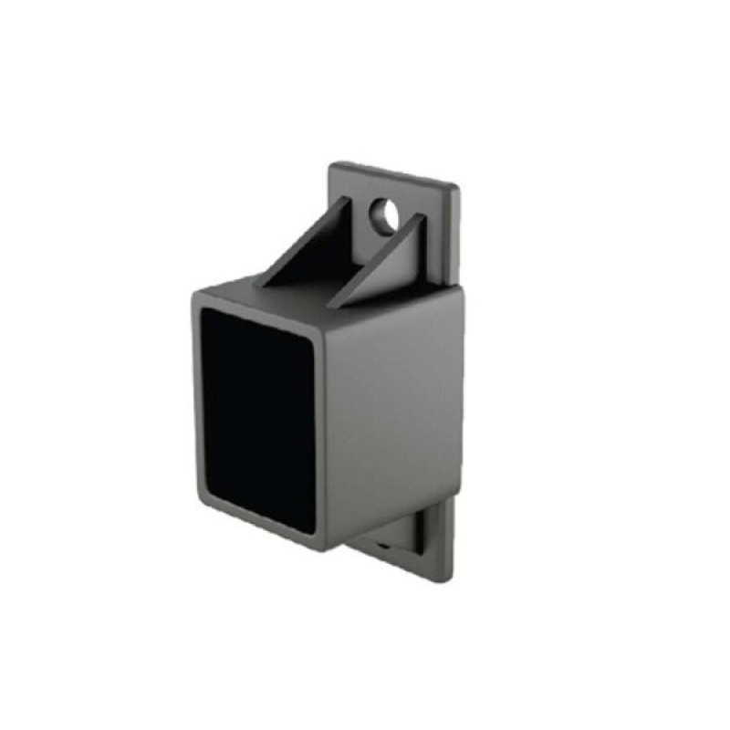 Horizontālā profila PVC turētājs 20x40 mm, melns / gab