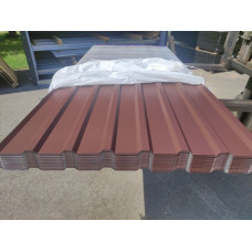 Metāla segums T18 N trapecveida, 0,37mm 2500x1120mm PM RAL8017 Brūns / gab