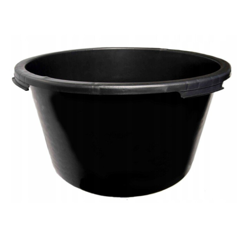 Apaļš plastmasas konteiners 90 litri, melns / gab