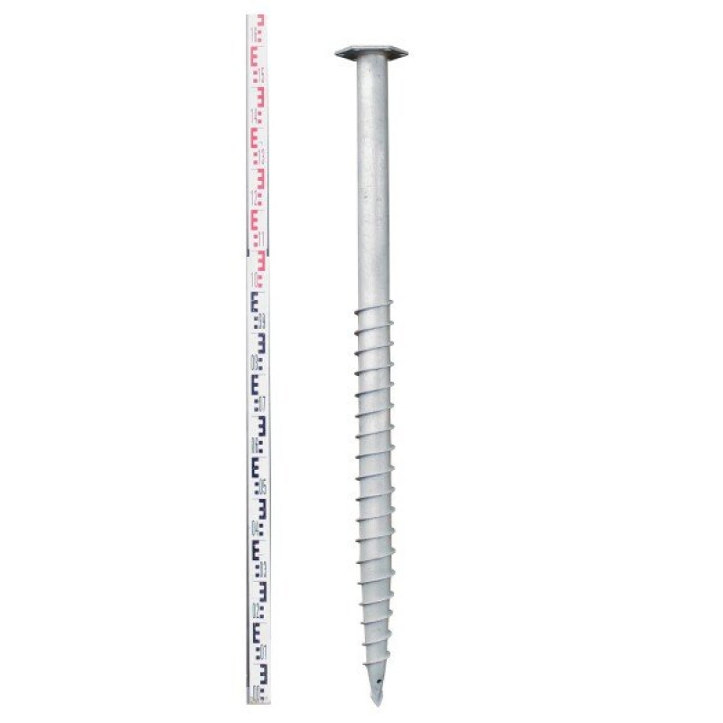 Skrūvpālis M 76X1400X3,0mm M12 HDG / gab