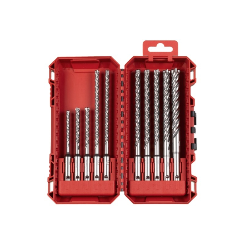 Milwaukee Accessories 10 daļu urbju komplekts MILWAUKEE SDS+ MX4