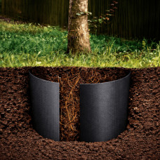 Sakņu barjera 0,6 × 5 m, melna – koku un krūmu sakņu kontrole / gab