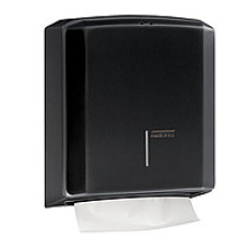 Mediclinics papīra dvieļu turētājs, tērauda, melns