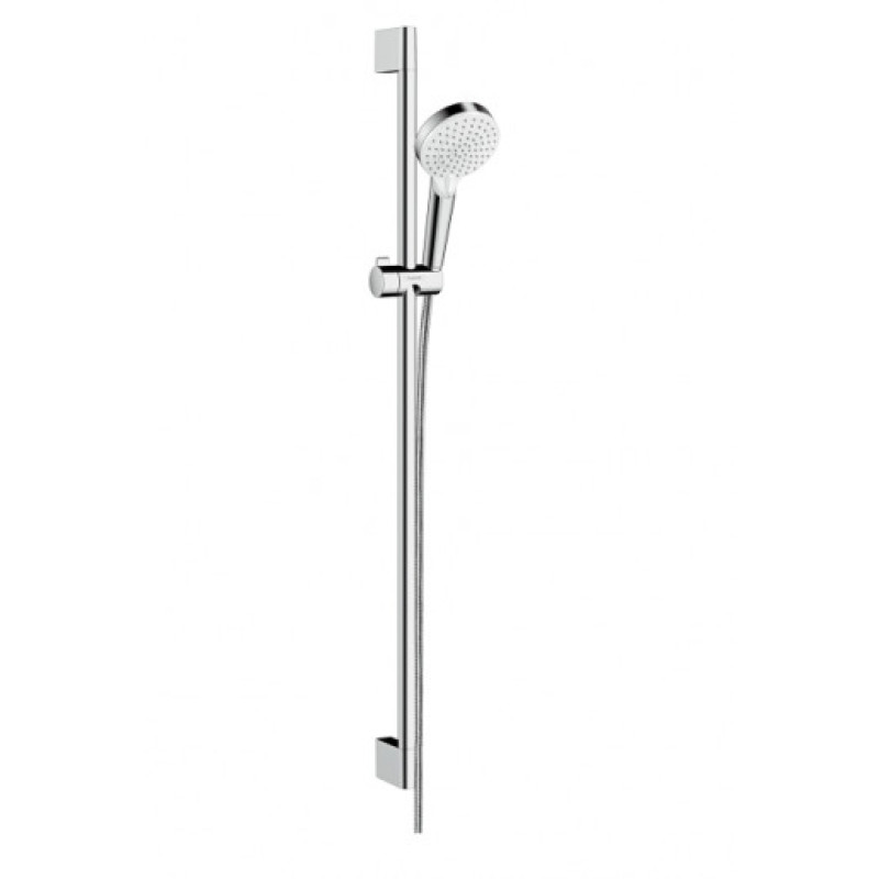 Hansgrohe Crometta 100 Dušas komplekts, 1 režīms, 65cm stienis, balts/hroms