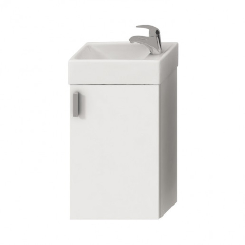 Jika izlietnes un skapīša komplekts Petit, 400x230 mm, h=585 mm, maisītāja caurums labajā pusē, 1D, balts