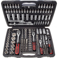Tirkšķatslēgu un muciņu komplekts 1/4"-3/8"-1/2", 179 daļu, KS Tools