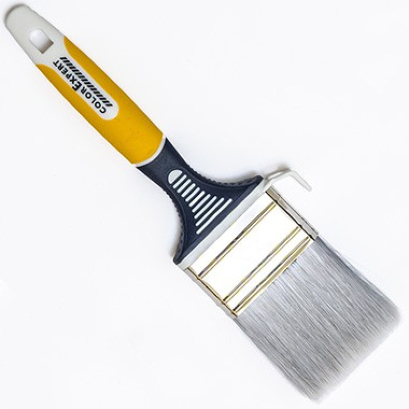 Color Expert Ota plakana 80mm, balti-pelēki sari, dzeltens 3K kāts