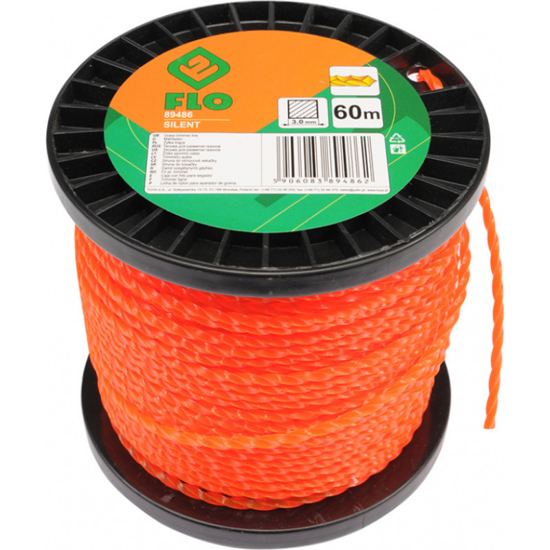 FLO Trimmera aukla, neilona, klusā 3.0mm x 60m FLO