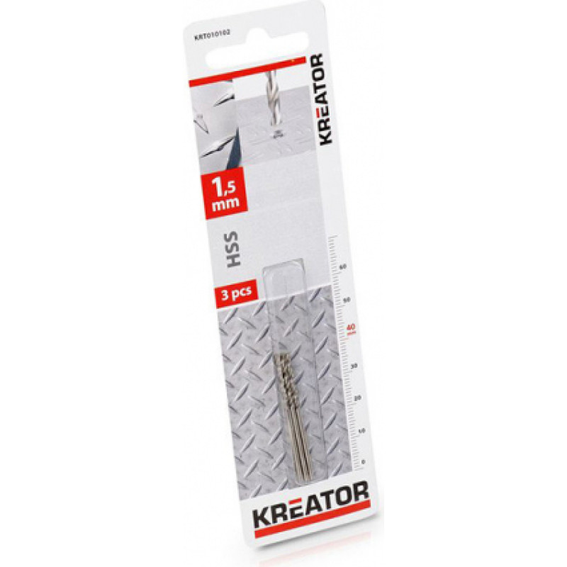 Kreator HSS urbis metālam 1.5x40mm (3gab.) Kreator