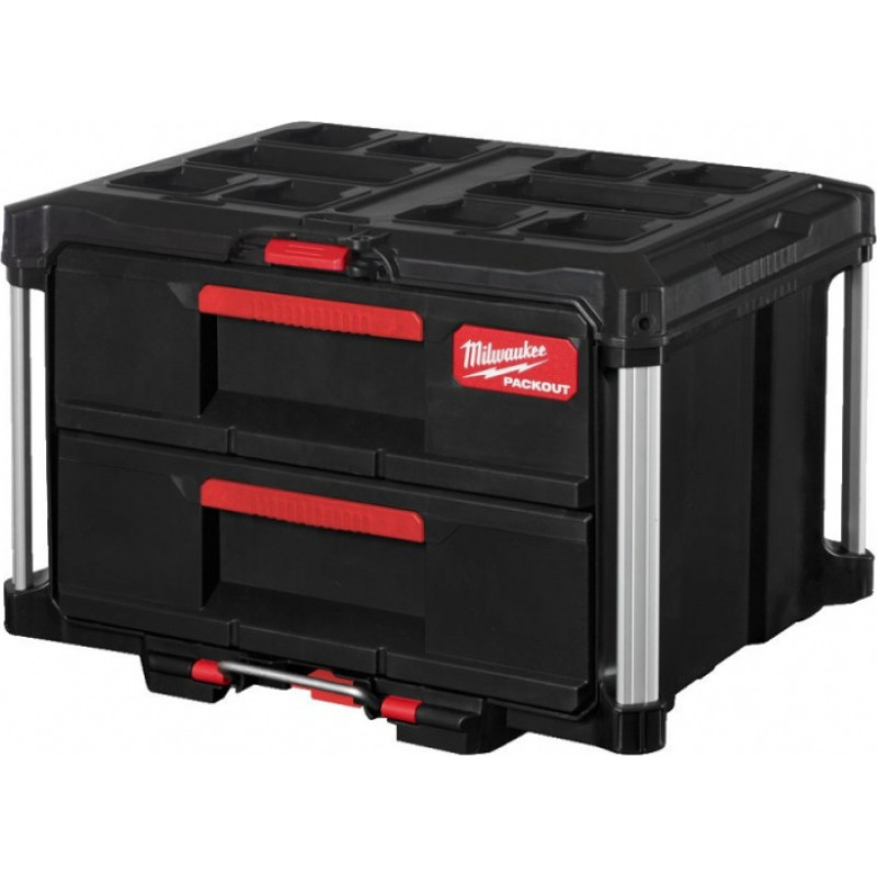 Milwaukee Instrumentu kaste ar 2 atvilktnēm MILWAUKEE Packout