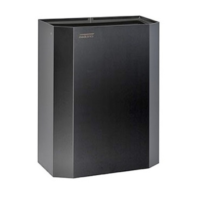 Mediclinics atkritumu tvertne, 25 l, tērauda, melna