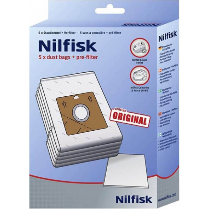 Nilfisk Putekļu maisi putekļu sūcējam NILFISK Coupe Neo, 5 gab.