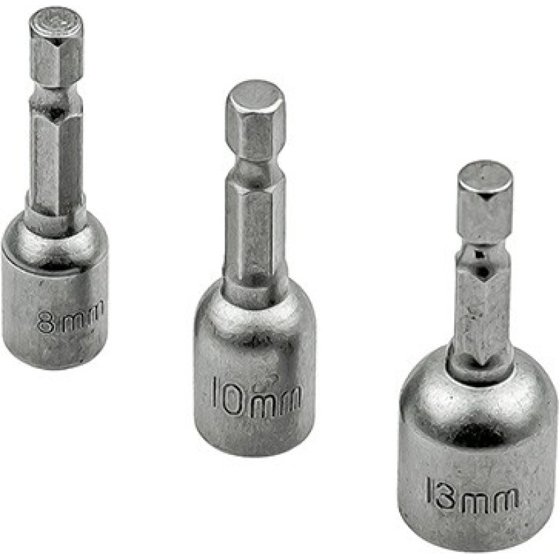 Faster Tools Uzgalis - muciņa 8, 10, 13mm, magnētisks, komplekts (3gab.)