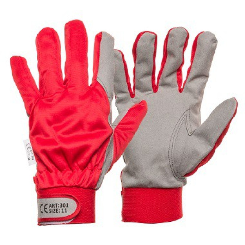 DD Sintētiskas ādas cimdi ar klipsi