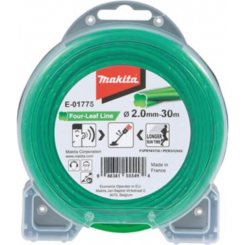 Makita Accessories Ovālas spirāles trimmera aukla MAKITA 2,0mmx30m