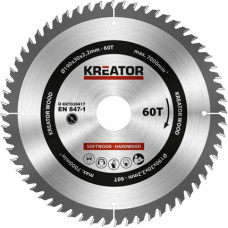 Kreator Zāģa ripa kokam 190x30x2.2mm, 60 zobi Kreator