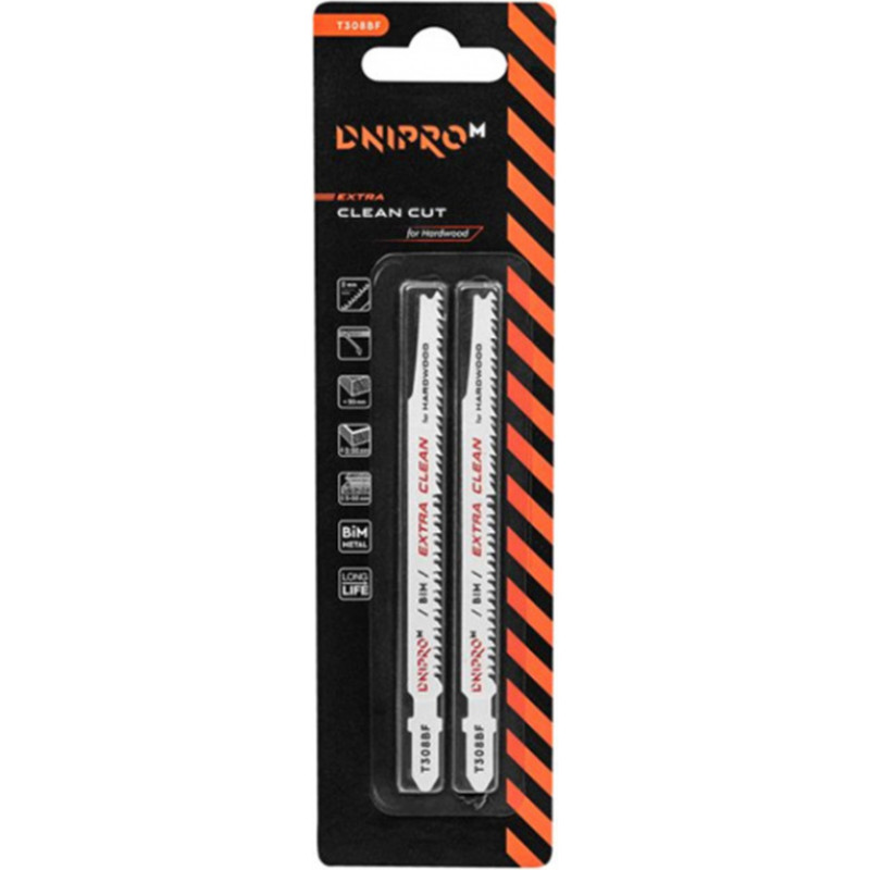 Dnipro-M Figūrzāģa asmens T308BF cietam kokam, 115mm (2gab.) DNIPRO-M
