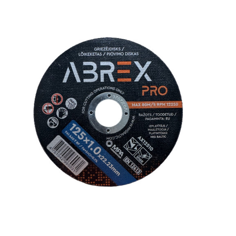 Abrex Griezējdisks 41 125x1.0x22.23mm ABREX