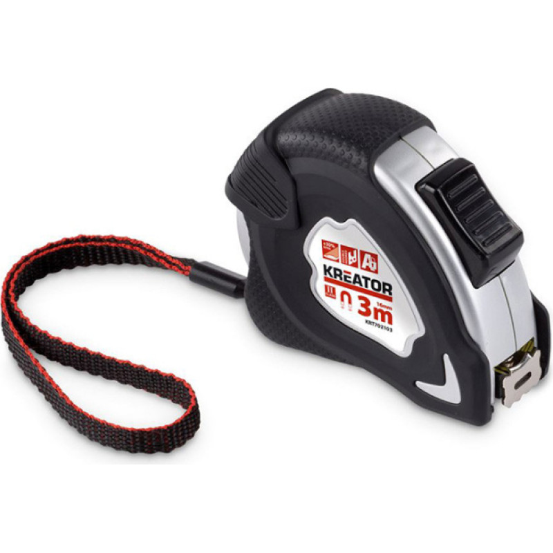 Kreator Mērlente alumīnija gumijas korpusā 3mx16mm Kreator