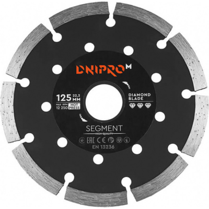 Dnipro-M Dimanta griezējdisks SEGMENT 125x22.2mm DNIPRO-M